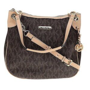 Michael Kors EUC Fulton satchel two way crossbody or shoulder bag gold hardware